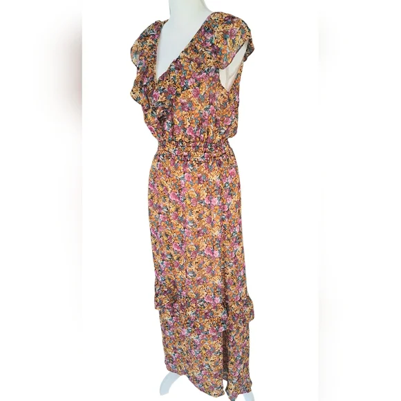 Lavender Brown Floral Maxi Dress in Pink, Purple, and Brown - Picture 4 of 10